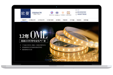 照明燈帶企業網站LED品牌官網建設